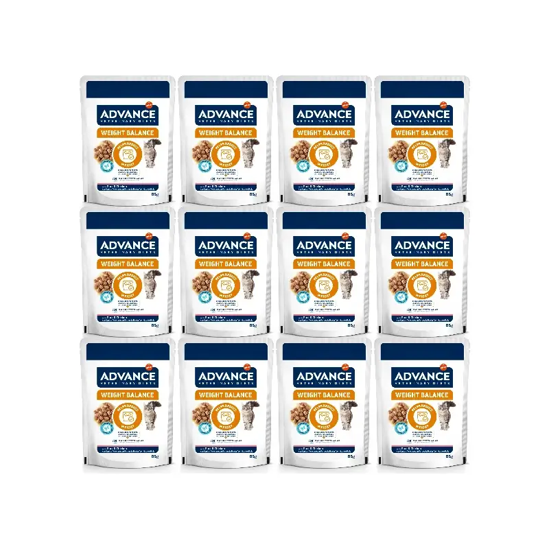 Advance Weight Balance Wet Cat Food, Single Serve, 12 x 85 g