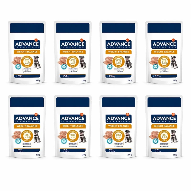 Advance Wet Food – Help Reduce Weight for Mini Dogs, Single Serve, 8 x 150 g