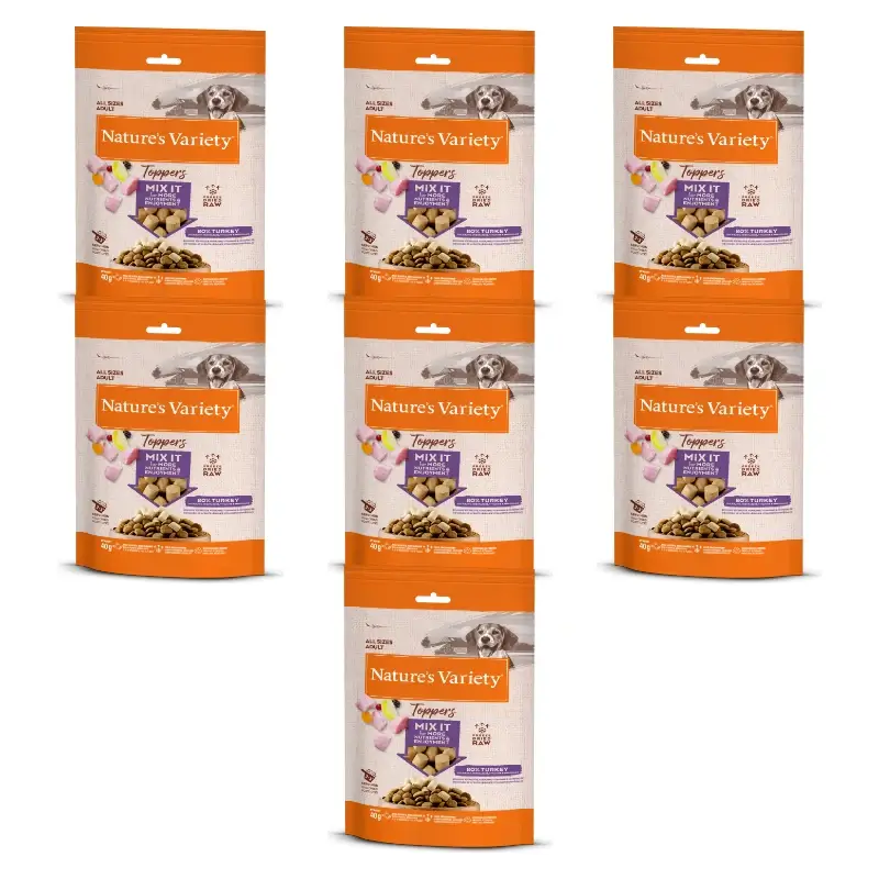 Nature's Variety Freeze-Dried Dog Treats, With Turkey, Natural, 7 x 40 g