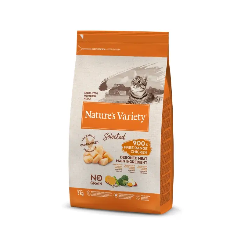 Variedade da natureza felina Frango Esterilizado Adulto 3kg