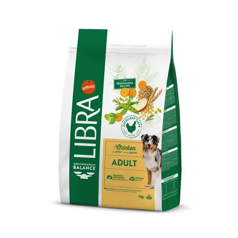 Libra Canine Adult Chicken 3kg, comida para cães