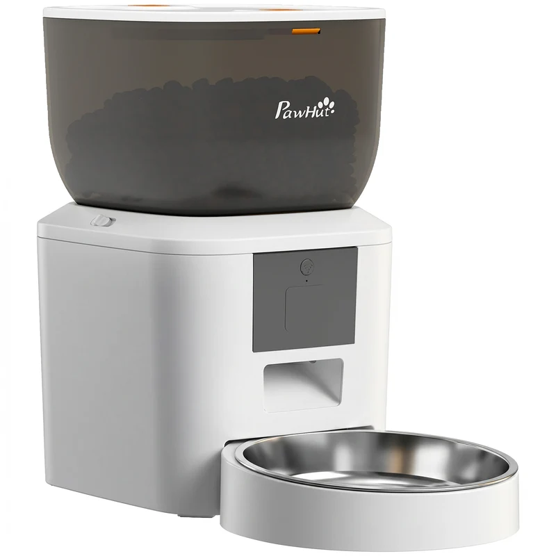 Pawhut Comedero Automático 4l Wifi 2.4g Control App Cuenco 1-10 Comidas Al Día