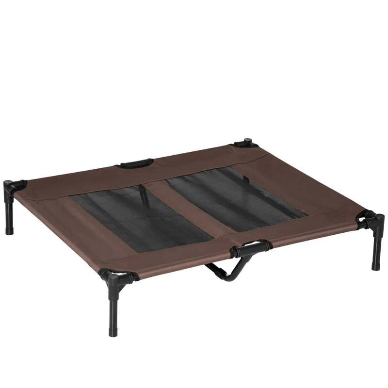 Pawhut Cama Elevada Para Perros Interior Y Exterior 92x76x18 Cm Café