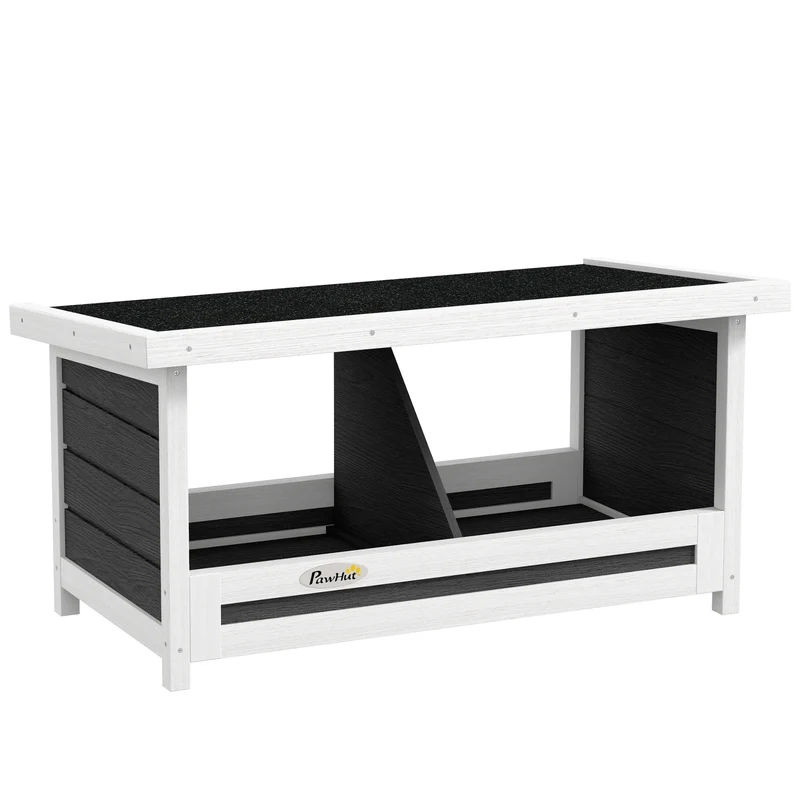 Pawhut Ponedero Para Gallinas De Madera Con 2 Departamentos Gris