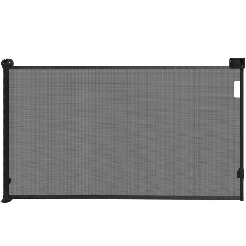 Pawhut Barrera De Seguridad Para Perros Retráctil 0-125 Cm Para Escaleras