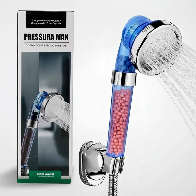 Ducha Pressura Max Con Manguera y Soporte MilGenial