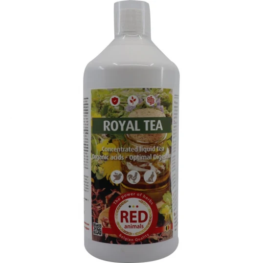 Royal Tea - Té líquido a base de plantas, ácidos, aceites esenciales 1L - Red Animals