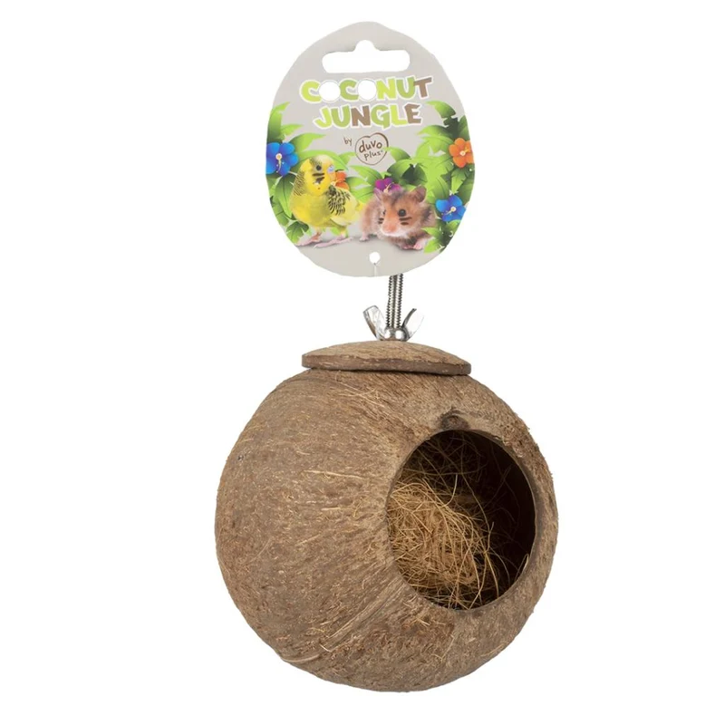 Casa de la selva de coco con montaje