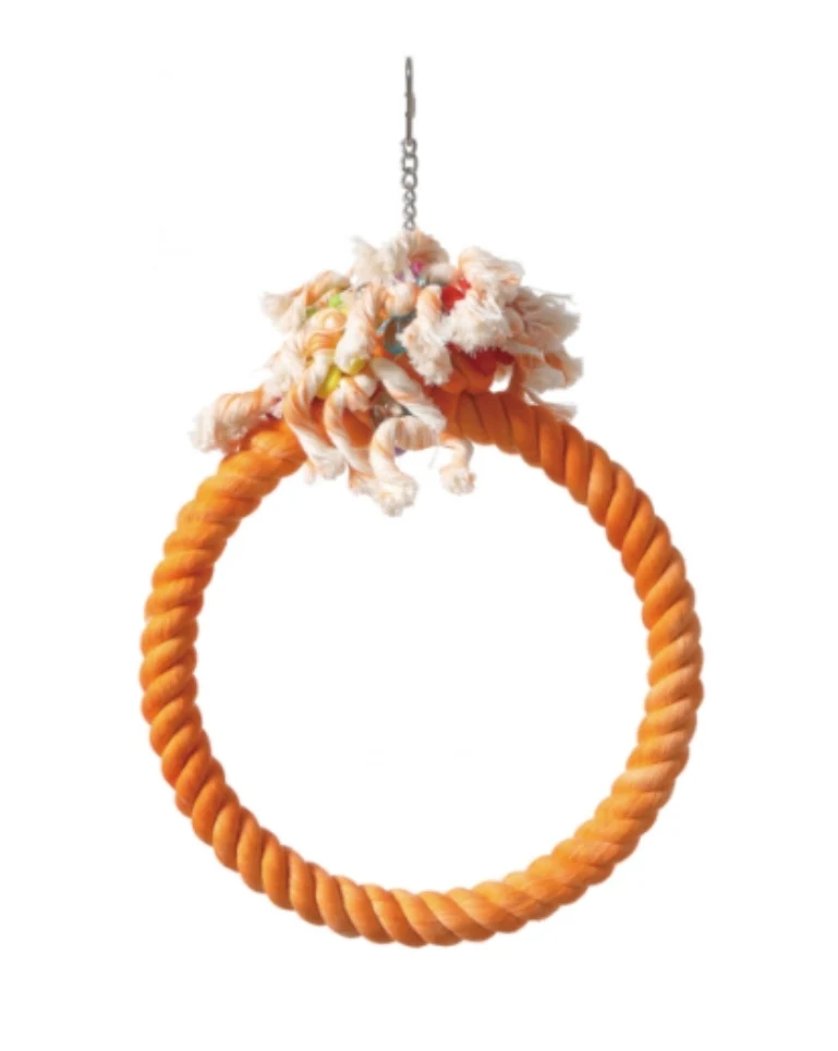 Bird Toys Anillos De Cuerda De Algodón M/Naranja