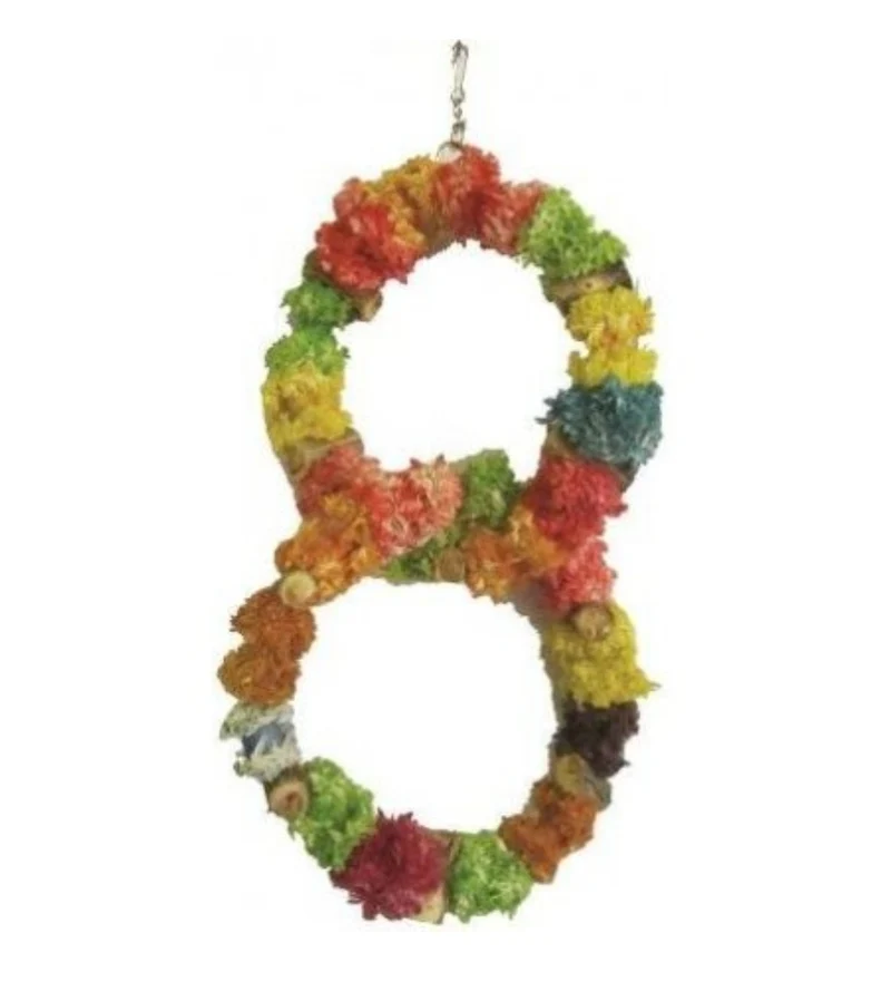 Juguete Doble Anillo De Madera Con Cuerda 41cm