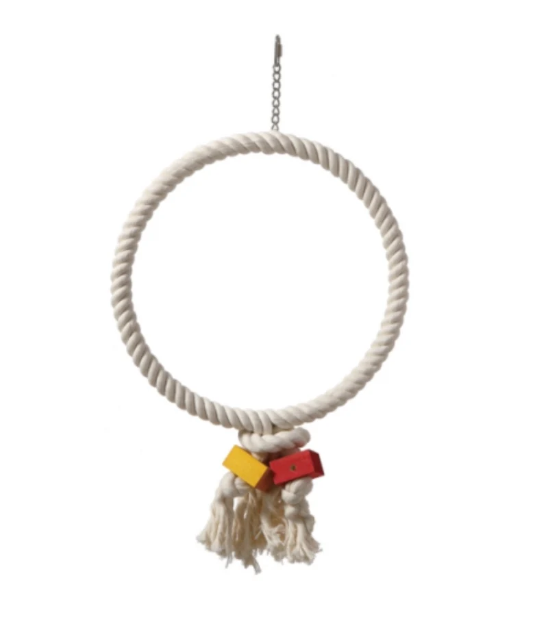 Bird Toys Cotton Rope Rings Extra/Blanco