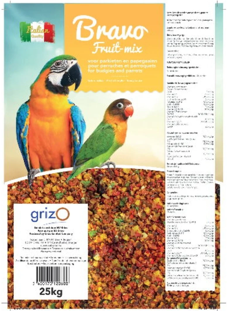 Bravo mezcla de frutas gruesa 25 kg