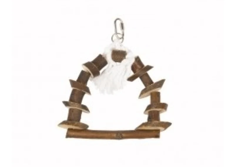 Columpio de madera con algodón