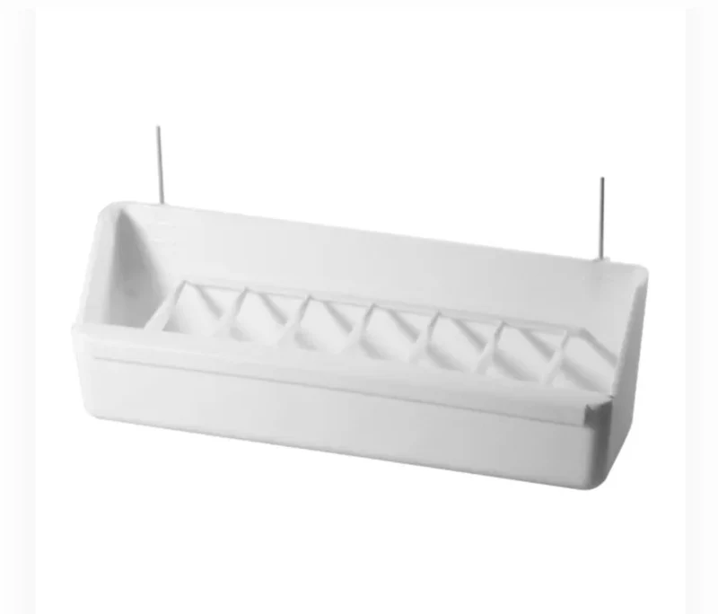 Comedero Aviario + Rejilla Blanco 21cm