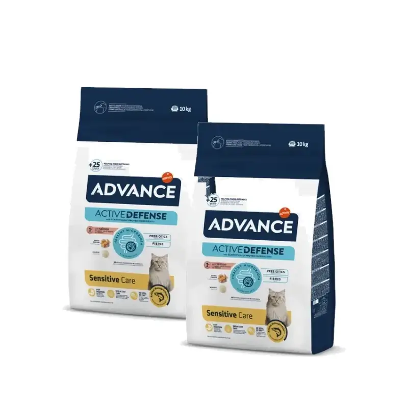 Advance Feline Adult Sensitive Salmon & Rice Pack of 2 x 10 kg, cat food
