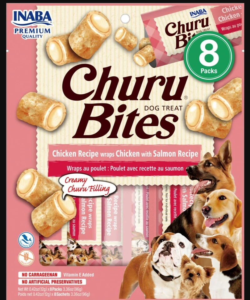 Churu Bites Dog Treat Salmón 8 Paquetes
