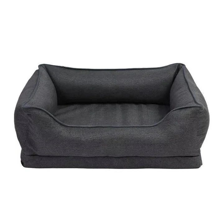 Dog bed for car back seat with non-slip base