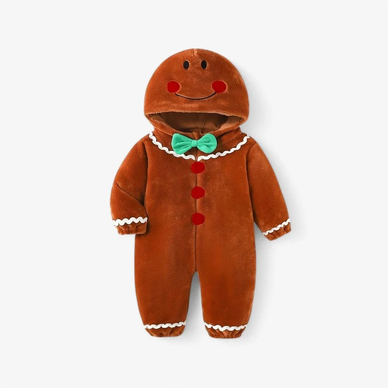 Soft and fluffy winter gingerbread-shaped children’s costume