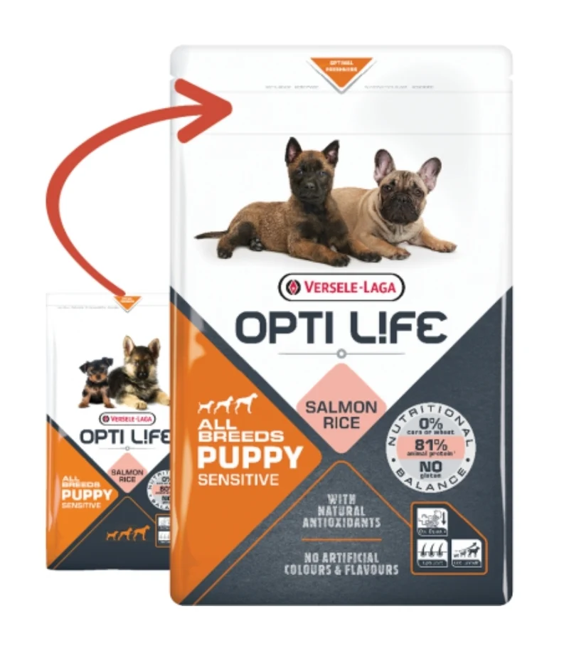 Opti Life Puppy Sensitive All Breeds Salmón 2,5kg - Versele Laga