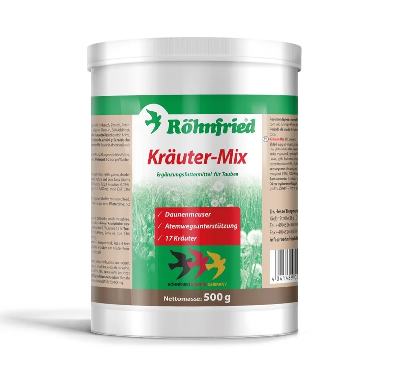 Kräuter Mix 500 gramos (Mezcla de hierbas y minerales naturales) - Röhnfried