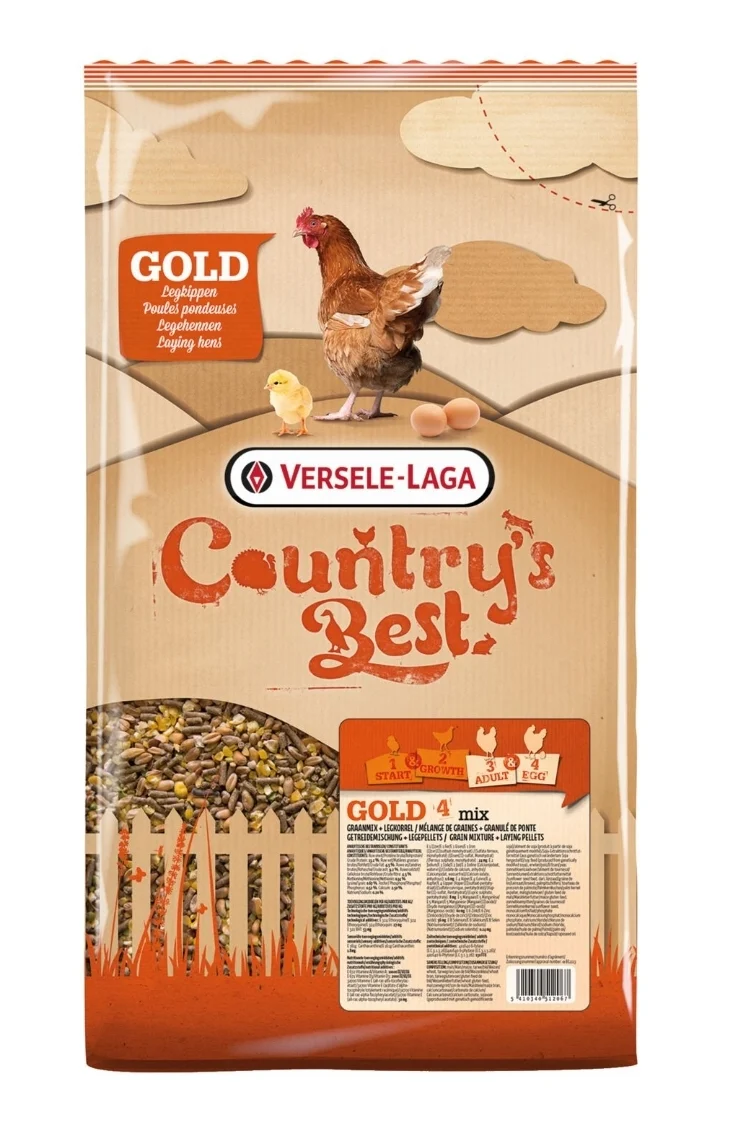 Country`s Best Gold 4 Mix Pollo Grano Con Pellet De Puesta 5 kg Estándar - Versele Laga