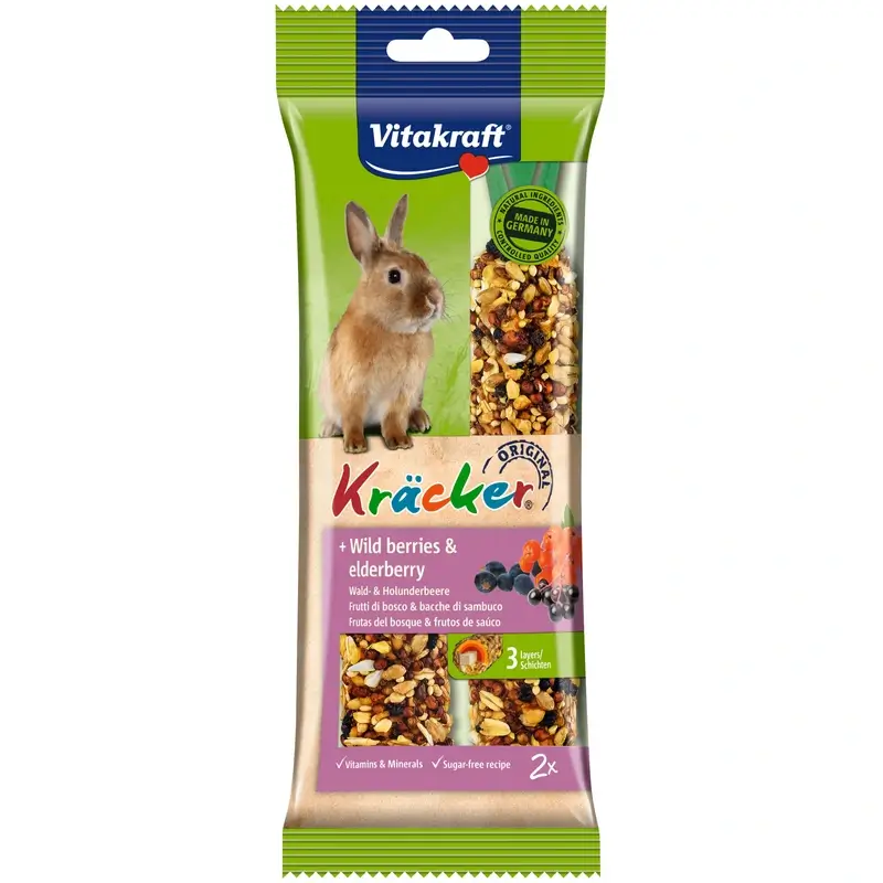 Vitakraft Dwarf Rabbit Fruit Sticks, 5 packs of 2
