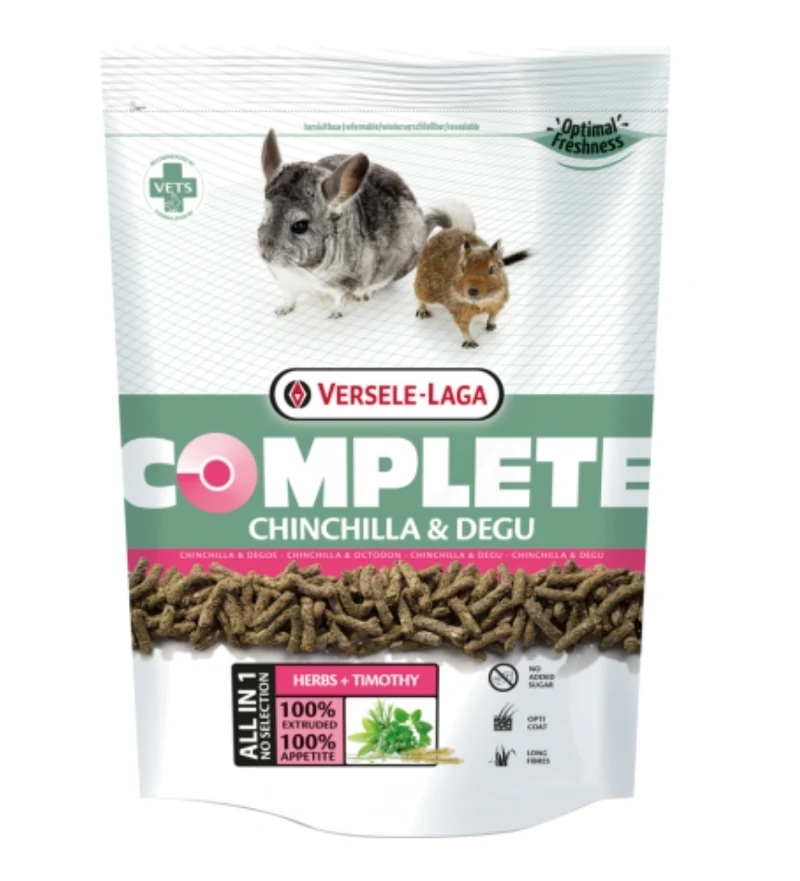 Completo Chinchilas & Degu 1,75kg Rico en fibra