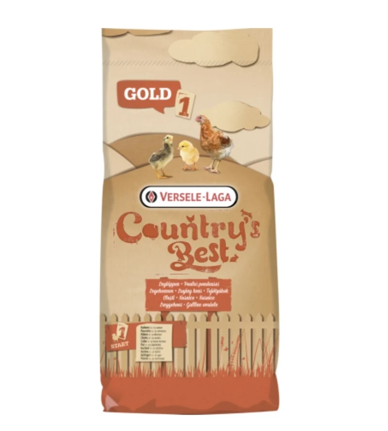 Country's Best GOLD 1 Crumble 20kg - Starter Crumbles, primeras 10 semanas, con coccidiostato
