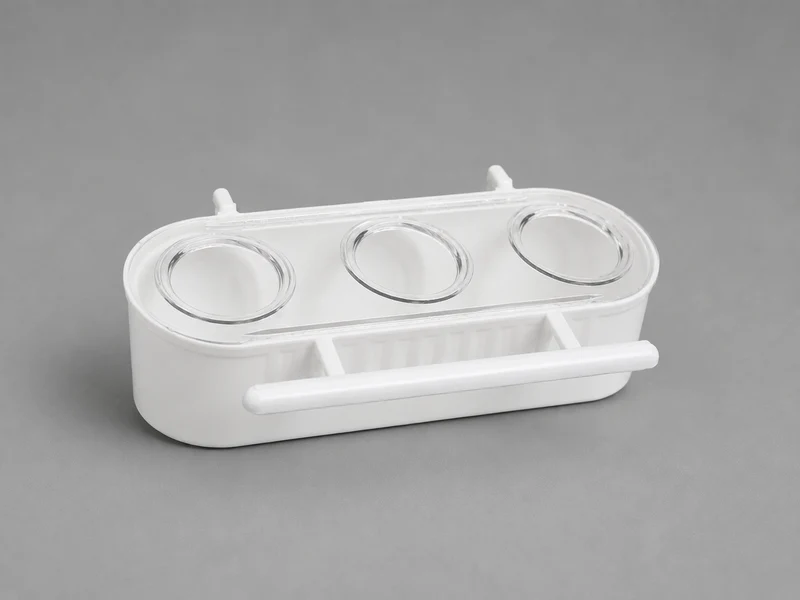 Recipiente antiderrame para alimentos - 3 orificios - 124x70x35 mm