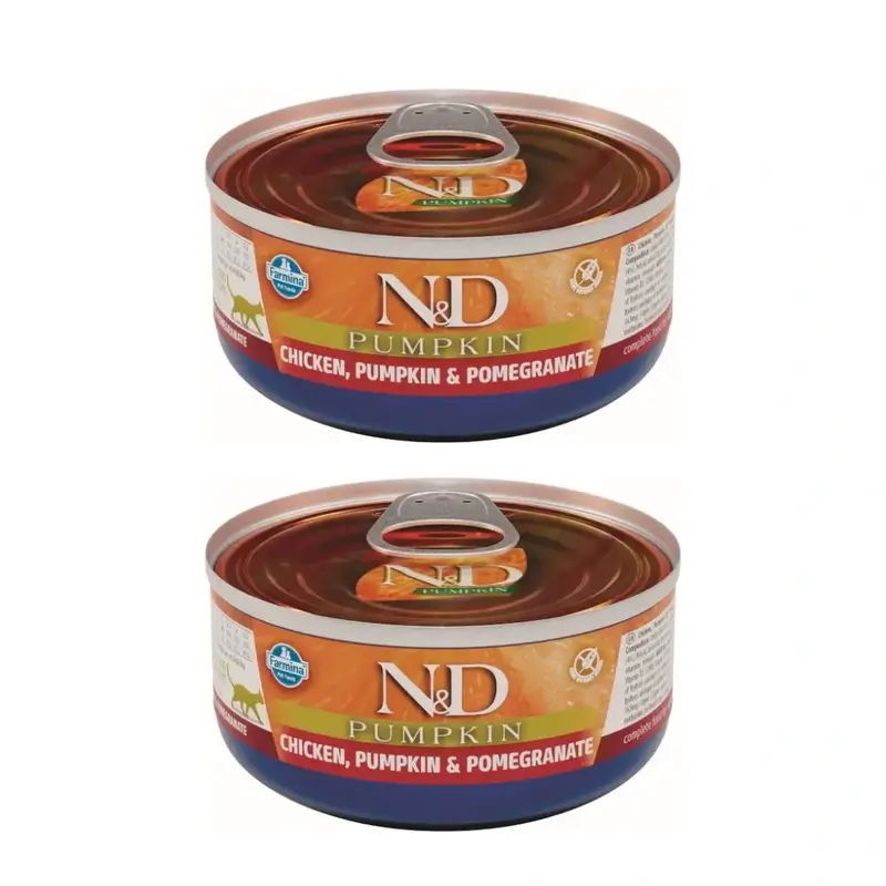 Farmina Cat Abóbora Frango 24X70Gr Caixa, Alimento húmido para gatos, embalagem de 2