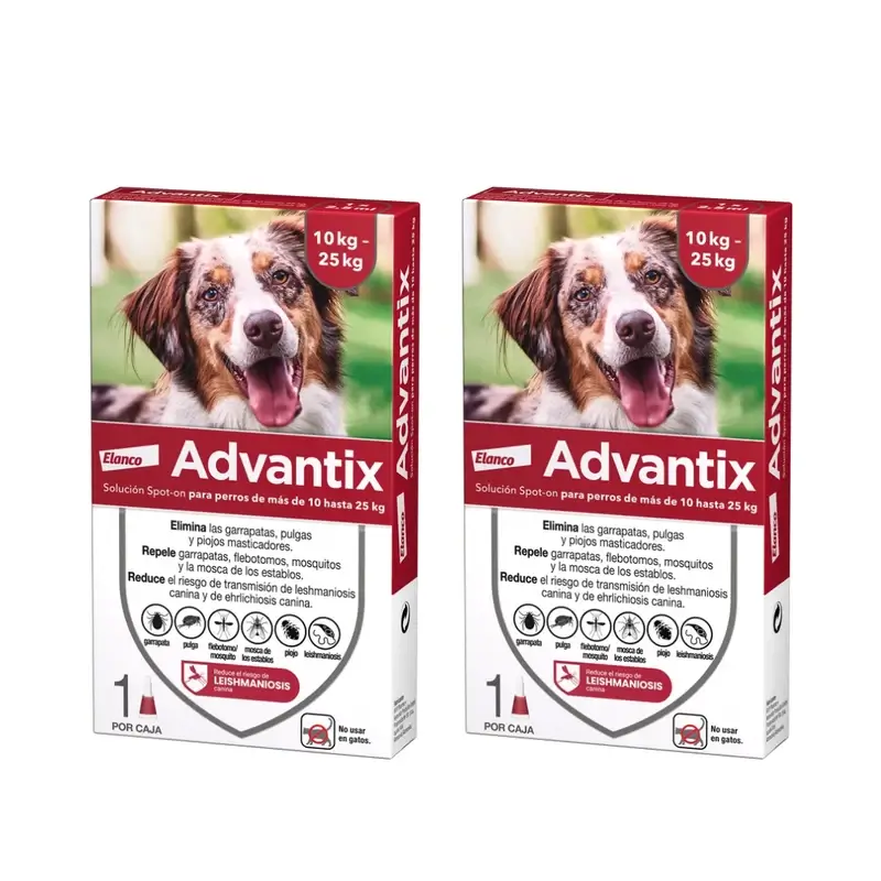 Advantix Mono Pipeta, 2,5 Ml 10-25Kg, 2 Unidades