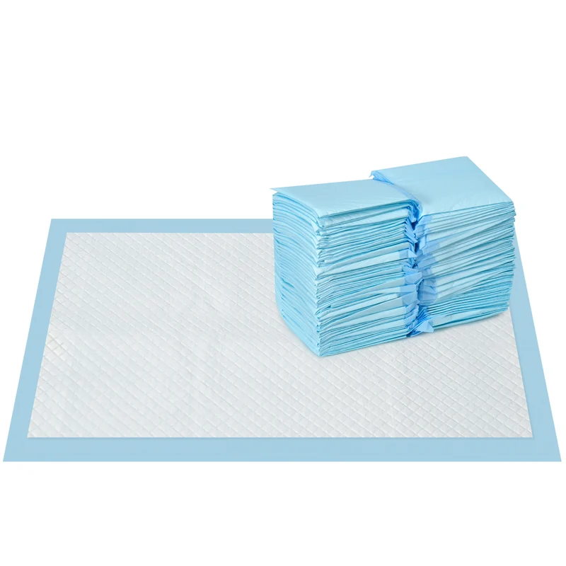 Pawhut Empapadores Para Perros 100 Unidad 45x30 Cm Diseño De 6 Capas Azul