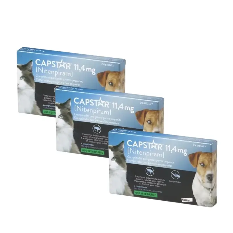 Capstar 11,45Mg Cão & Gato 1-11Kg , 18 Comprimidos