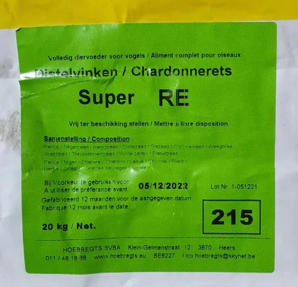 Jilgueros Super RE 20kg - Hobbyfarm Hoebregts