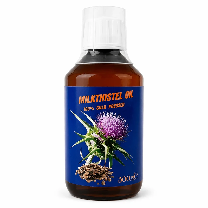 Aceite de cardo mariano 300 ml 100 % orgánico prensado en frío - Mezcla de hierbas para pájaros