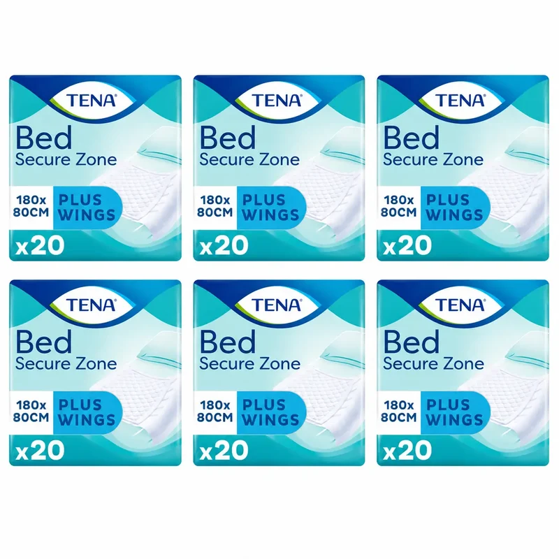 Tena Bed Protector Bed Plus 80 X 180, 20 pcs, 6-pack