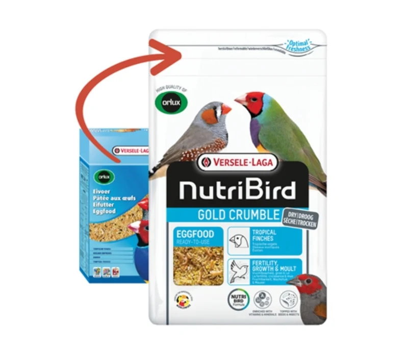 Nutribird Gold Crumble Tropical Birds 5 kg (comida seca para huevos)