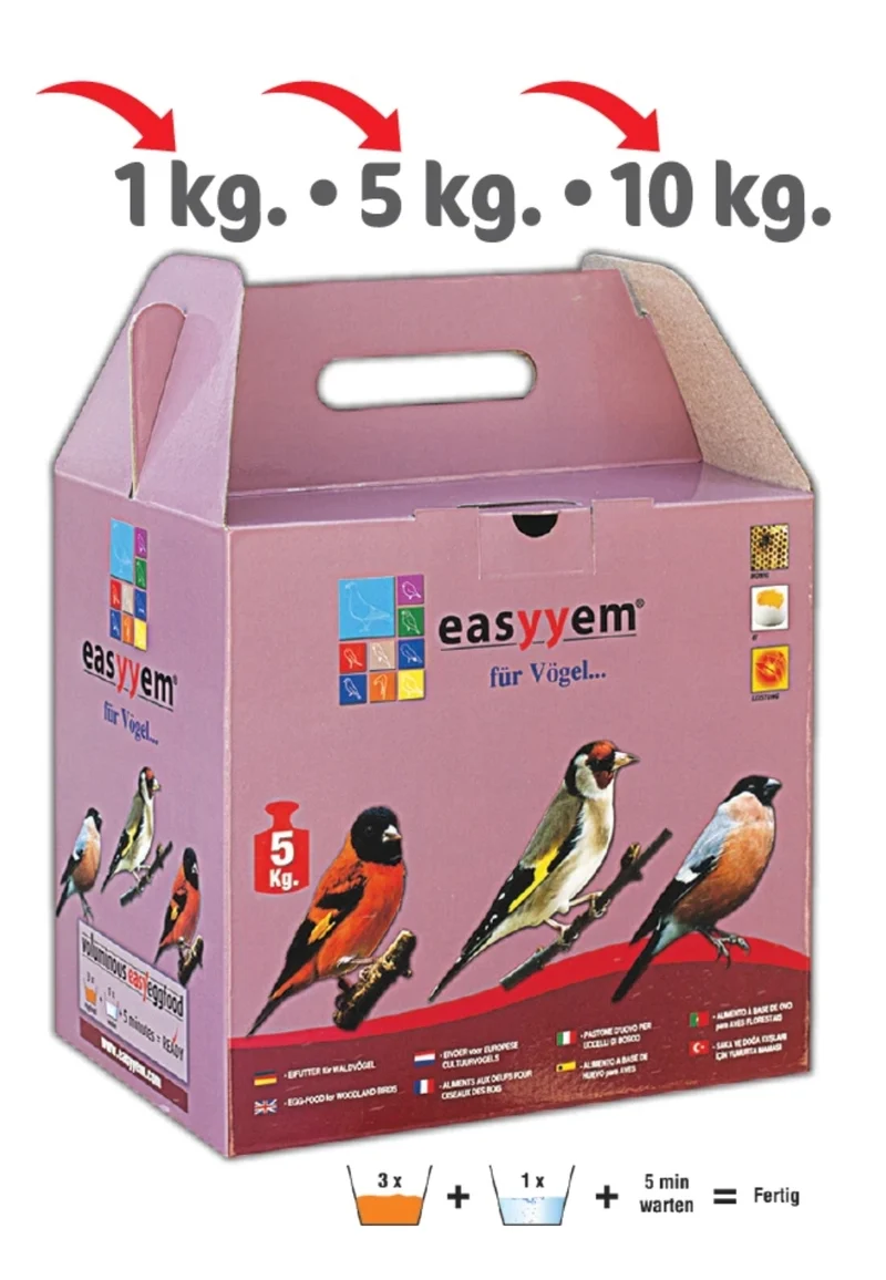 Alimento Easyyem a base de huevos para aves autóctonas, 10 kg