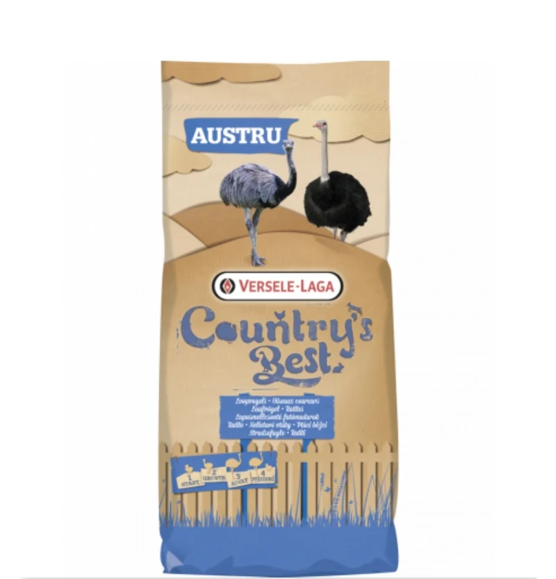 Country's Best AUSTRU 1 & 2 Pellet 20kg - Pellet de crecimiento (3 mm) para ratites los primeros 6 meses