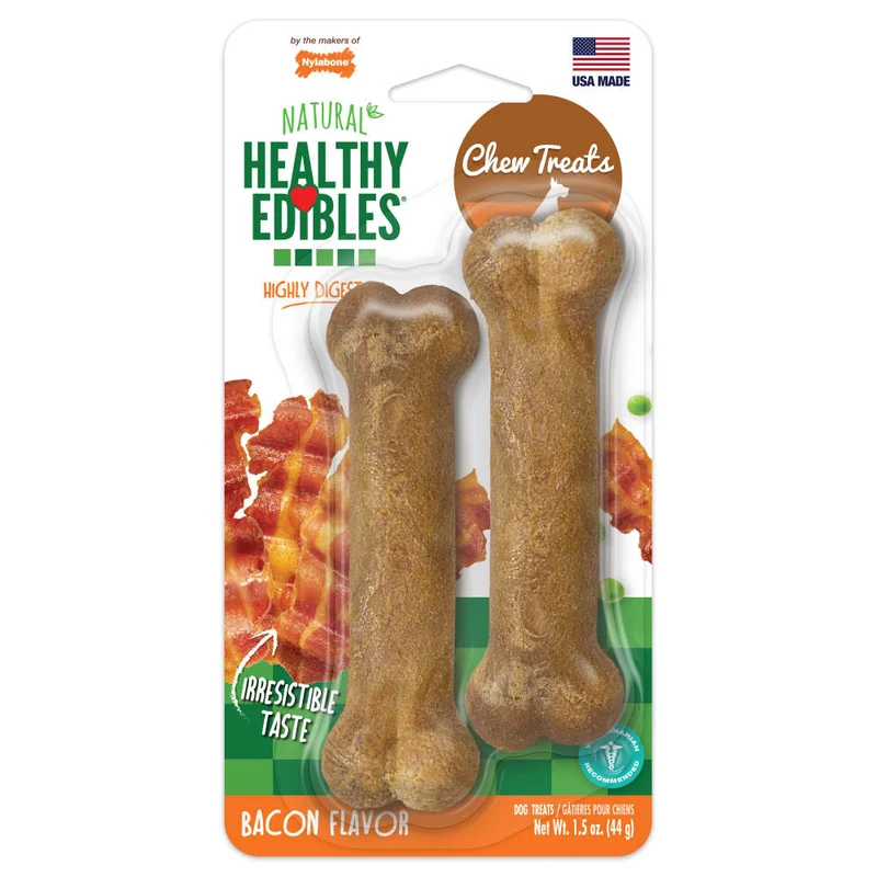 Premios Masticables Healthy Edibles Larga Duración Sabor Tocino para Perros | Nylabone