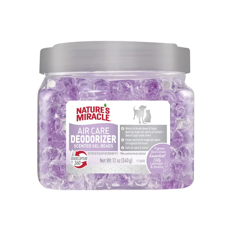 Perlas para Eliminar Olores en Ambientes - Aroma Lavanda y Vainilla 340 g - Nature's Miracle