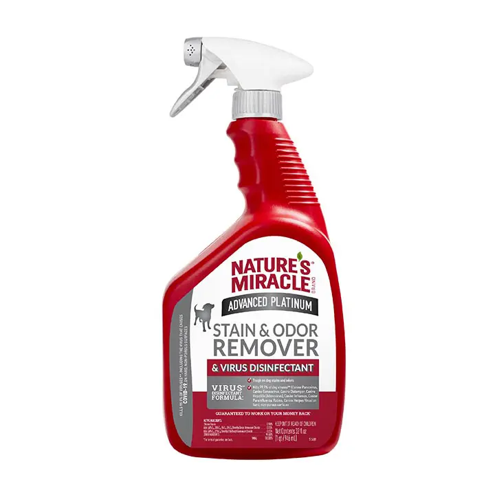 Removedor de Manchas y Olores y Desinfectante Viral para Perro 946 mL - Nature's Miracle