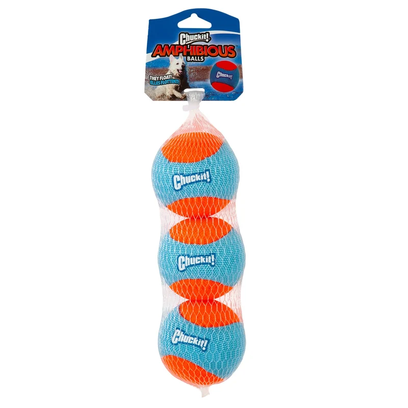 Pelotas Anfibias para Jugar en Agua y Tierra - Chuckit! Amphibious Fetch Balls Medium 3 Pack | Chuckit!®