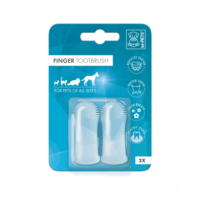 Dedal de Silicona 360° para Limpieza Dental de Perros y Gatos - Duo Pack | M-PETS