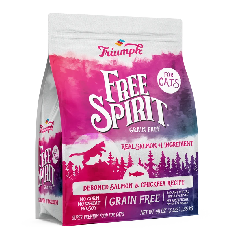 Croquetas sin grano para gatos “Free Spirit” de Triumph – Salmón & Garbanzo | Triumph