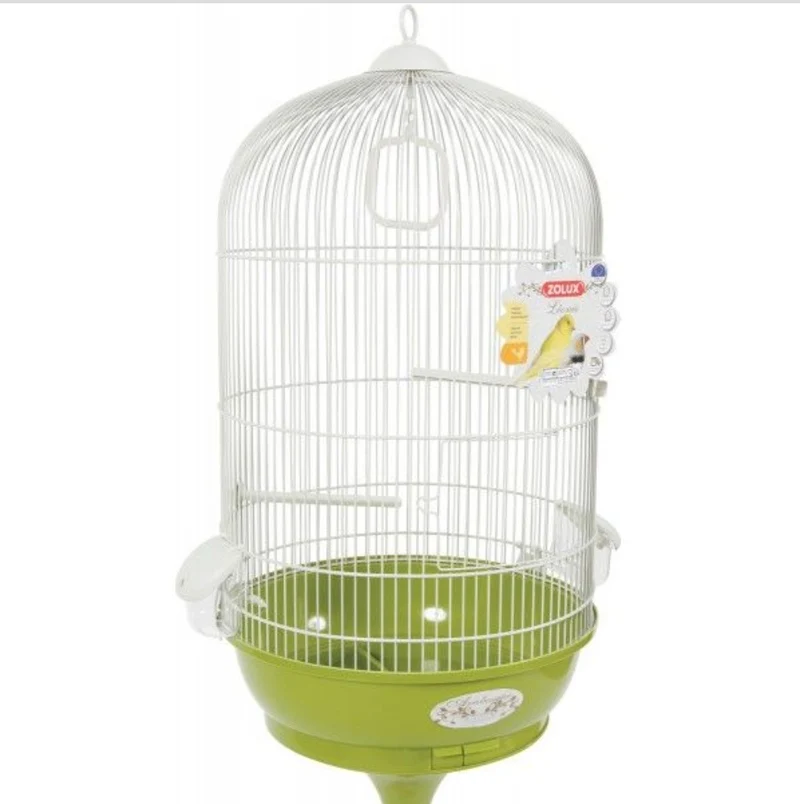 JAULA ARABESQUE LÉONIE 50 A PIE. MOL. DIMENSIONES: Ø 49,5 CM X 140 CM. PARA AVES.