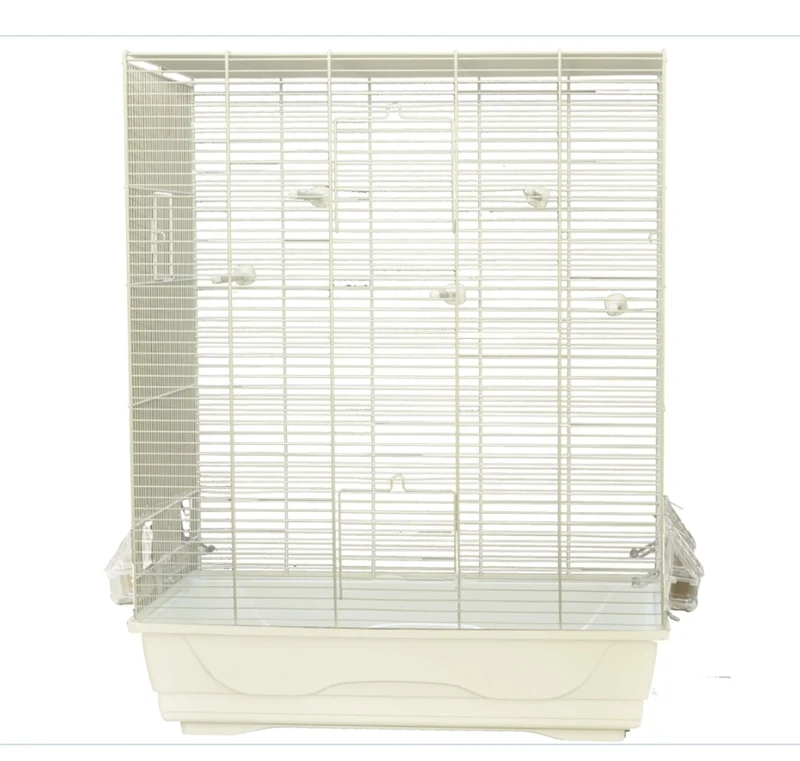 JAULA PAJARITO AMBRA BLANCO/BLANCO 56,5X36,5X74CM