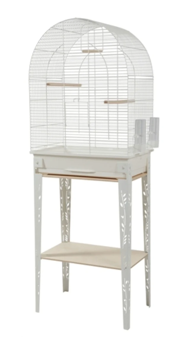 Jaula para pájaros Zolux / Patio de jaula con estándar blanco - 53x33x144cm