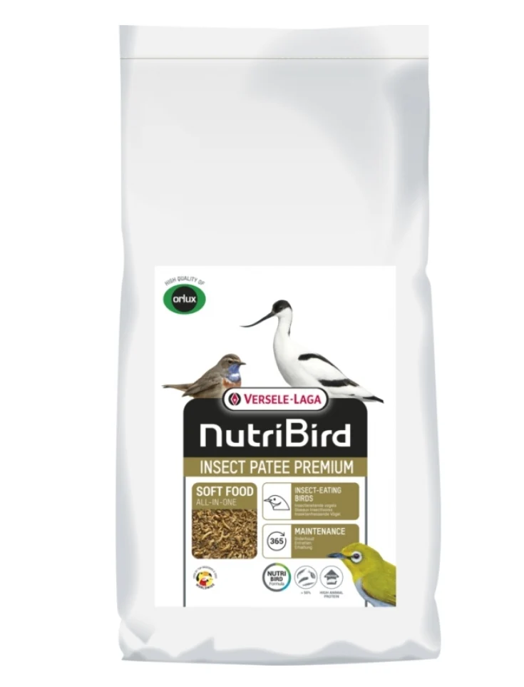 Nutribird Patee de Insectos Premium 10 kg - Mín. 50% Insectos - Alimento completo para todos los comedores de insectos