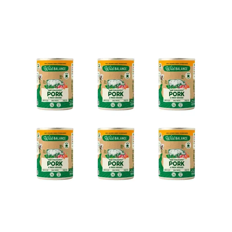 Wild Balance Canned Pork With Vegetables For Dogs, 400 g, Pack of 6
